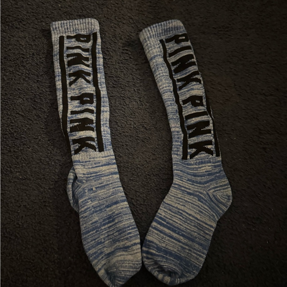 PINK Victoria's Secret Heathered Blue Socks